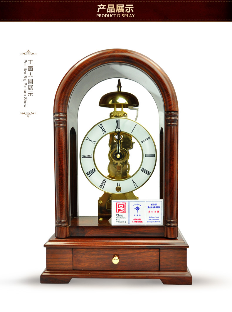 時間的弦音 重新演繹古典美學—— ‘T332H’ 歐式實木機械透視臺鐘鑒賞